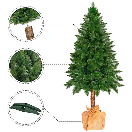 Choinka na pniu 220 cm sztuczna sosna himalajska