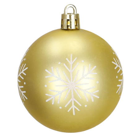 Bombki choinkowe, zestaw 36 szt. dekoracji do stroika, nietłukące złote