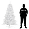 Choinka sztuczna jodła ze stojakiem 220 cm drzewko świąteczne, nowoczesna biała