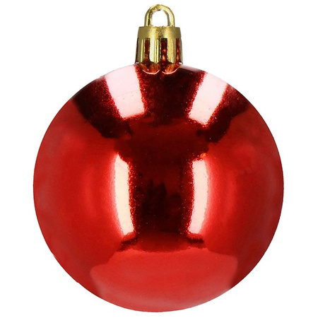 Bombki choinkowe na choinkę 4 cm zestaw 20 szt. czerwone