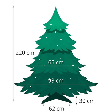 Choinka sztuczna slim 220 cm sosna diamentowa drzewko bożonarodzeniowe