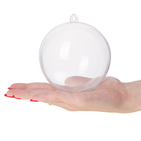 Bombki akrylowe 10cm kula plastikowa decoupage zestaw 2 szt