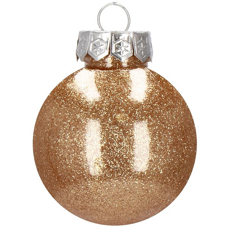 Bombki choinkowe przeźroczyste 30 szt. złoty, srebrny 6cm zestaw choinkowy