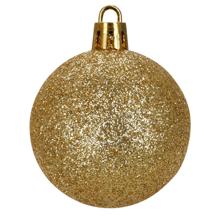 Bombki choinkowe, zestaw 100 szt. dekoracji do stroika nietłukące, złote