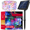 Lampki choinkowe 100 Led 12 m druciki multikolor oświetlenie świąteczne solarne