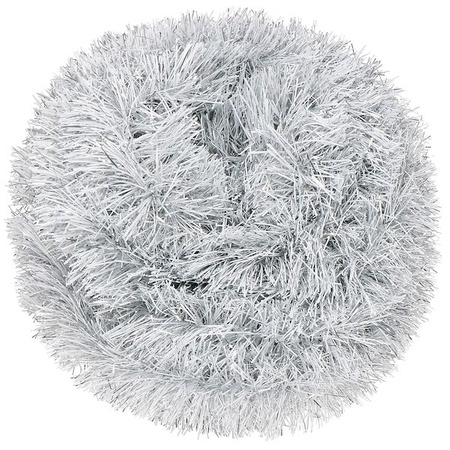 Łańcuch na choinkę 6m srebrny, girlanda choinkowa, średnica 7cm