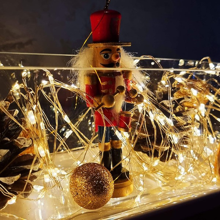 Lampki choinkowe 20 LED druciki mikro na baterie korek do butelki