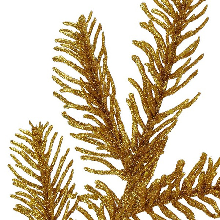 Gałązka świąteczna sztuczna dekoracja do stroika 69 cm złota