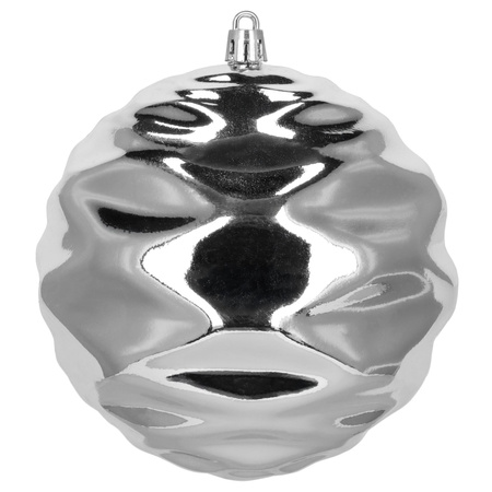 Bombki choinkowe, zestaw 37 szt. dekoracji do stroika, nietłukące srebrne