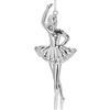 Zawieszki choinkowe 2 szt. baletnica ozdoba świąteczna srebrna