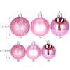 Bombki choinkowe 25 szt. ozdoby świąteczne zestaw różowy