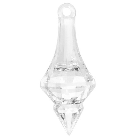 Zawieszka choinkowa 53 szt. akrylowa, świąteczna zawieszka sopel, śnieżynka, łezka przezroczysty