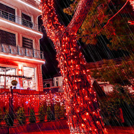 Lampki choinkowe 100 led czerwone 8,5 m oświetlenie świąteczne