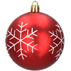 Bombki choinkowe 16 szt. czerwony 8 cm zestaw choinkowy