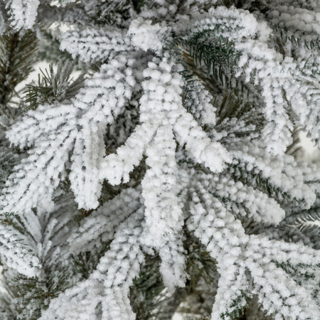Choinka sztuczna świerk kaukaski ośnieżony 120 cm jak żywy, nowoczesny, ze stojakiem