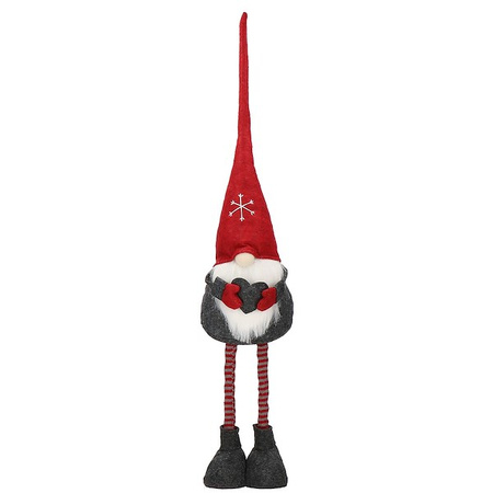Skrzat 60-80 cm ozdoba świąteczna, krasnal świąteczny, gnom grafitowy na teleskopowych nóżkach