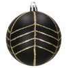 Bombki choinkowe 16 szt. czarny, złoty zestaw choinkowy