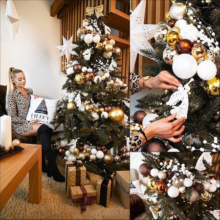 Bombki choinkowe 2 szt. ozdoby świąteczne zawieszki 15 cm białe