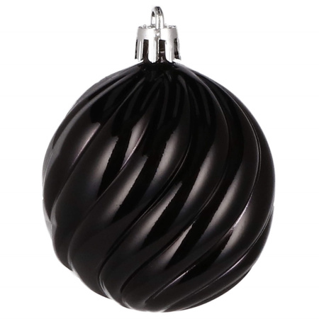 Bombki choinkowe 20 szt. ozdoby świąteczne zestaw 6cm czarny