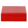 Kufer, szkatułka na biżuterię ekoskóra 26x26x8,5 cm czerwony z przegródkami