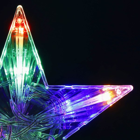 Czubek na choinkę świecąca gwiazda 10 Led szpic multikolor