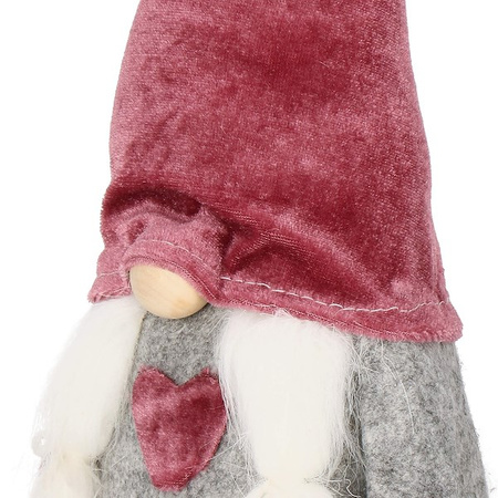 Pani skrzat 37cm ozdoba świąteczna, krasnal świąteczny, gnom welur