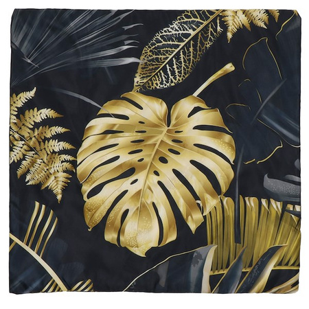 Poszewka dekoracyjna 40x40cm na poduszkę wzorzysta w liście