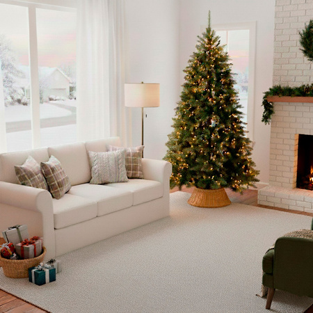 Osłona na stojak pod choinkę, wiklinowa 58 cm kosz jasnobrązowy