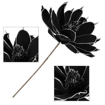 Sztuczny kwiat gałązka do bukietów czarny