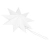 Gwiazda świąteczna papierowa zawieszka choinkowa biała