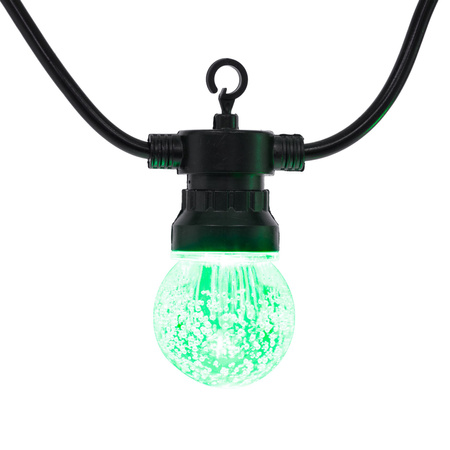 Lampki choinkowe solarne żarówki 15 Led oświetlenie zewnętrzne 10,5 m multikolor