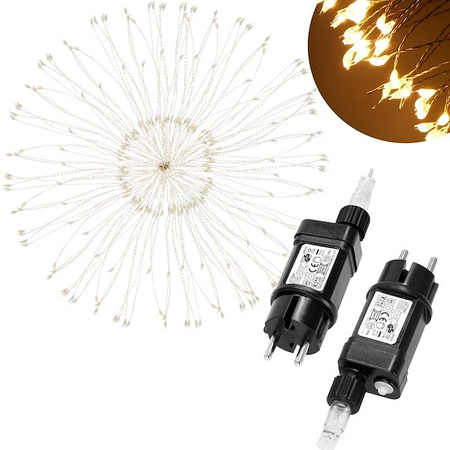 Lampki choinkowe eksplodująca gwiazda 100 LED biały ciepły