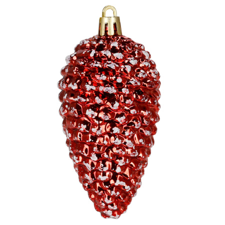 Bombki choinkowe 40 szt. okrągłe, lizaki, szyszki, laski cukrowe nietłukące ozdoby czerwone