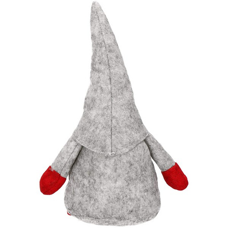 Skrzat 38 cm ozdoba świąteczna, krasnal świąteczny, gnom szary