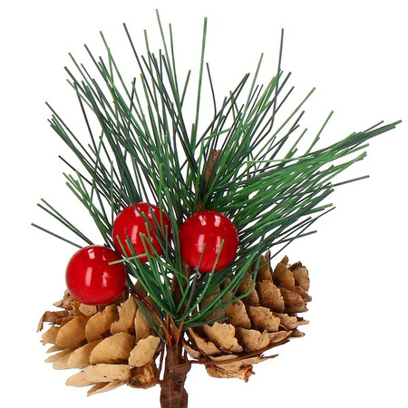 Gałązka świąteczna 20 cm ozdoba, dekoracja świąteczna do stroików 3 SZT.