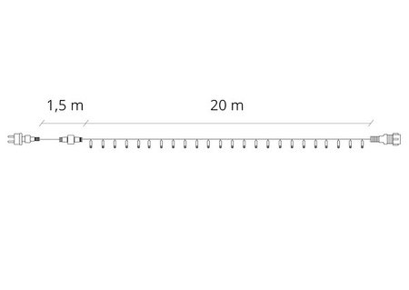 Wąż świetlny 480 Led multikolor 21,5 m z programatorem IP44