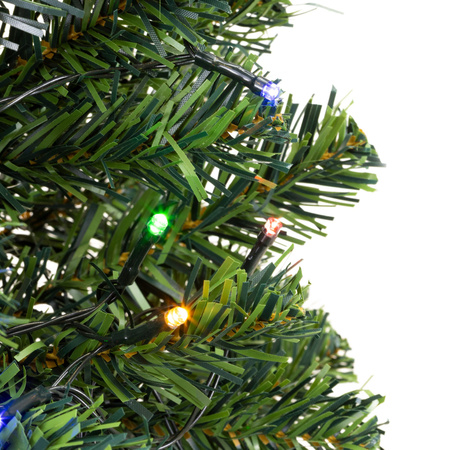 Choinka sztuczna mała 90 cm z oświetleniem choinkowym 50 LED multikolor, na stolik, biurko