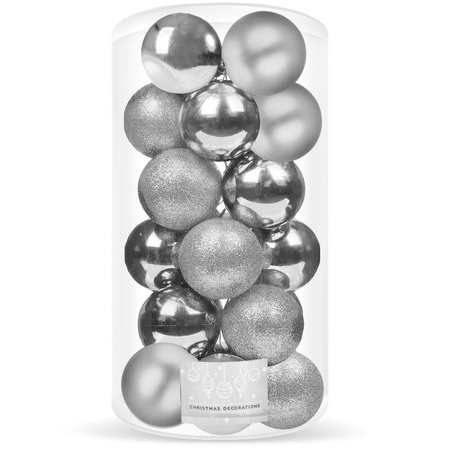 Bombki choinkowe na choinkę 4 cm zestaw 20 szt. srebrne