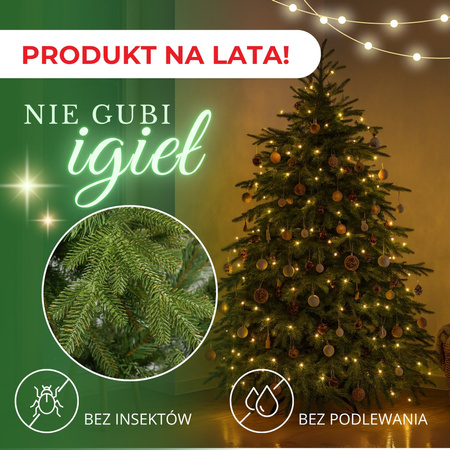 Choinka sztuczna 150 cm świerk naturalny PE choinka jak żywa