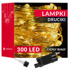 Lampki choinkowe 300 led druciki na prąd biały ciepły