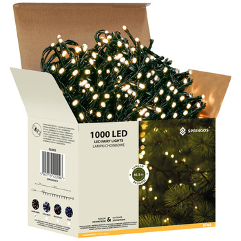 Lampki choinkowe 1000 Led biały ciepły 81,5 m oświetlenie świąteczne IP44