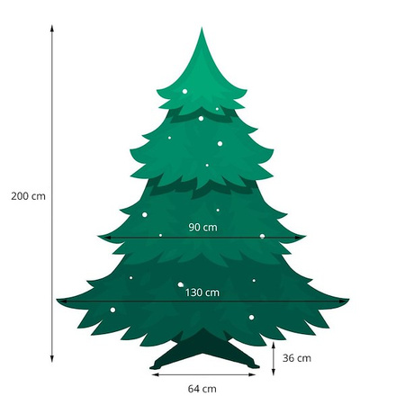 Choinka sztuczna 200 cm jodła zielona Vera choinka jak żywa