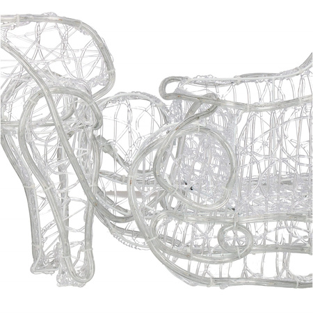 Renifer Led 150 cm świąteczny z saniami świetlna dekoracja do ogrodu biały ciepły