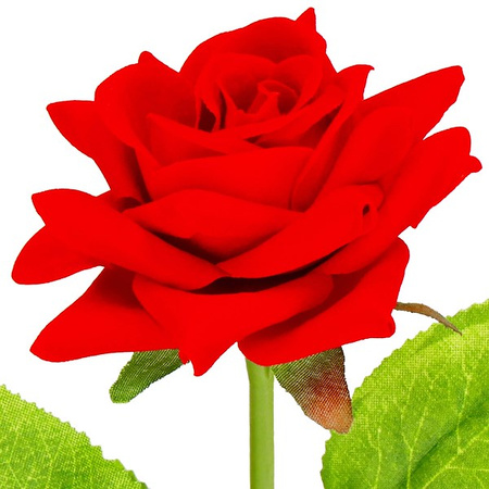 Wieczna róża na łodydze 27 cm z pudełkiem prezentowym sztuczny kwiat czerwony