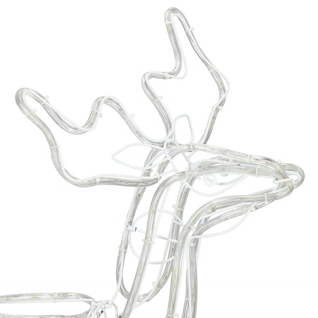 Renifer Led 85 cm świąteczny, świetlna dekoracja do ogrodu biały ciepły