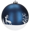 Duże bombki choinkowe 15 cm 3 szt. ozdoby świąteczne nietłukące niebieskie