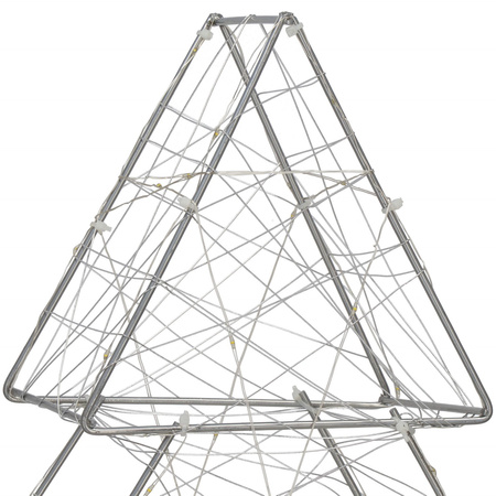 Dekoracja świąteczna 100 LED choinka metalowa 60 cm oświetlenie witraż
