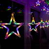 Kurtyna świetlna multikolor 138 Led lampki wewnętrzno-zewnętrzne gwiazdy z programatorem