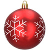 Bombki choinkowe 16 szt. czerwony 8 cm zestaw choinkowy