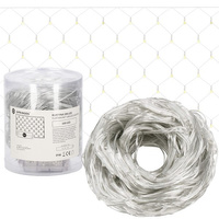 Kurtyna świetlna biały ciepły 100 Led lampki wewnętrzno-zewnętrzne siatka z programatorem